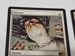 MTG 2X Magic the Gathering Silence M10 M11 NM X2 Light Play - Image 5