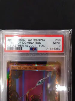Mtg Staff Of Domination Foil Mps Partially Glossy Appraised Item Psa9 - Image 2