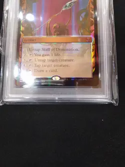 Mtg Staff Of Domination Foil Mps Partially Glossy Appraised Item Psa9 - Image 3