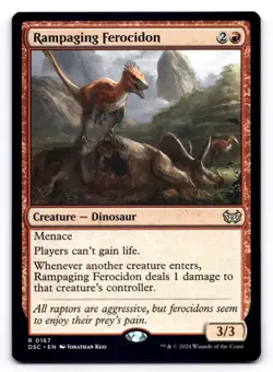 Rampaging Ferocidon NM Commander: Duskmourn: House of Horror 167 MTG Regular - Image 1