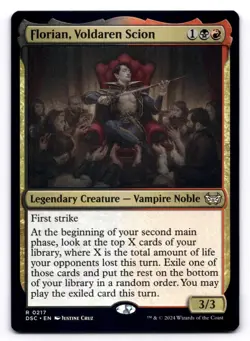 Florian, Voldaren Scion NM Commander: Duskmourn: House of Horror 217 MTG Regular - Image 1
