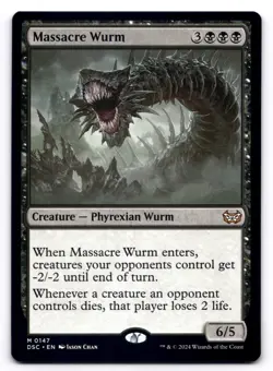 Massacre Wurm NM Commander: Duskmourn: House of Horror 147 MTG Regular - Image 1