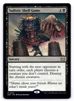 Sadistic Shell Game NM Commander: Duskmourn: House of Horror 24 MTG Regular - Image 1