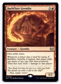 Barbflare Gremlin NM Commander: Duskmourn: House of Horror 26 MTG Regular - Image 1