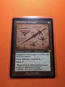 MTG Magic The Gathering Blackblade Reforged Schematic BRR Artifact Retro - Image 1