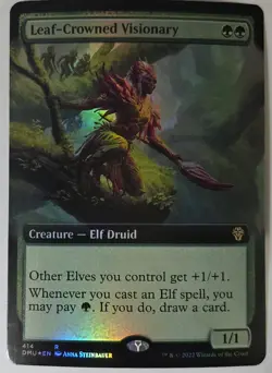 Leaf-Crowned Visionary (Extended Art) Dominaria United Foil - Image 1