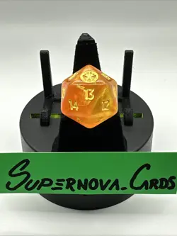 x1 Oversized D20 Spindown Life Counter Marvel's Spider-Man MTG Magic SPM Orange - Image 1