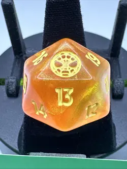 x1 Oversized D20 Spindown Life Counter Marvel's Spider-Man MTG Magic SPM Orange - Image 2