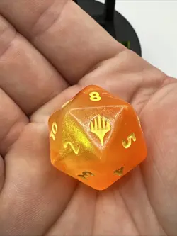 x1 Oversized D20 Spindown Life Counter Marvel's Spider-Man MTG Magic SPM Orange - Image 3