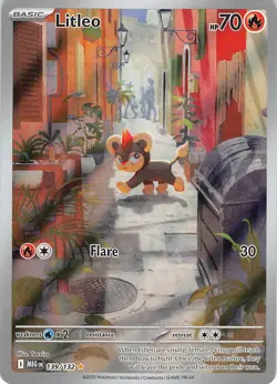 Litleo 139/132 Illustration Rare Mega Evolution Pokemon Near Mint - Image 1