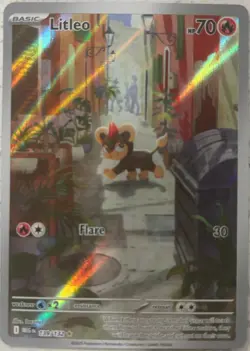 Pokemon Litleo 139/132 Me01: Mega Evolution Holo Illustration Rare 70 HP - Image 1