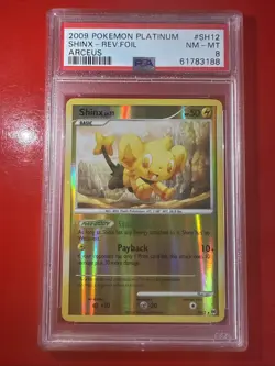 Pokemon Shinx SH12 Arceus Reverse Holo PSA 8 - Image 1