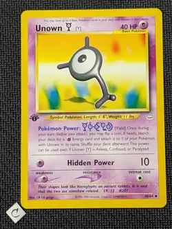 Unown [Y] 40/64 - Neo Revelation 1st Edition Pokemon TCG NM - Image 1