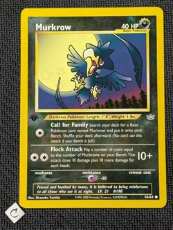 Murkrow 46/64 - Neo Revelation 1st Edition Pokemon TCG NM - Image 1