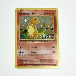 Pokemon TCG Charmander Toys R Us Promo 009/108 Holo Swirl LP - Image 1