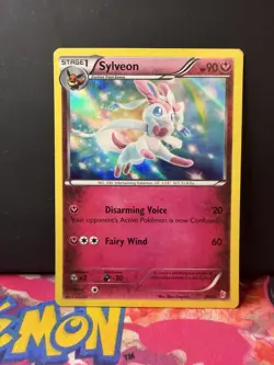 Pokemon Sylveon Holo 30/30 XY Trainer Kit Stage 1 90 HP English TCG Card - Image 1