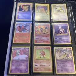 47Rare Holo & Shiny Pokemon Cards,3 Trainer Ex Cards & 7Break Ex Cards & Folder - Image 1