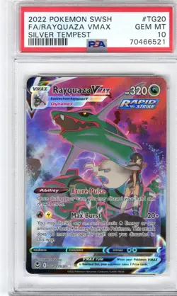 2022 Pokemon SWSH Silver Tempest FA/Rayquaza Vmax #TG20 PSA GEM MT 10 - Image 1
