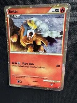 Entei HGSS20 - Pokemon Shiny Black Star Promo - Holo - MP - Image 3