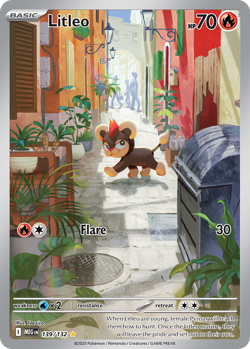 Litleo 139/132 Illustration Rare Mega Evolution Pokemon Near Mint - Image 1