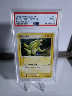 Pokemon TCG Electrike 48/106 Reverse Holo Stamped 2005 EX Emerald PSA 9 - Image 1