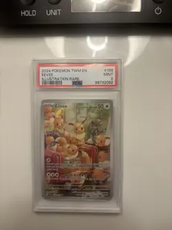 2024 POKEMON TWM EN-TWILIGHT MASQUERADE ILLUSTRATION RARE #188 EEVEE PSA 9 - Image 1