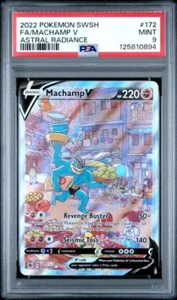 2022 Pokemon SWSH FA/ Machamp #172 Astral Radiance PSA MINT 9 - Image 1