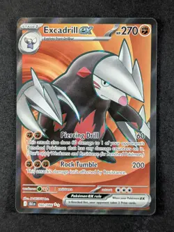 2025 Pokemon EXCADRILL EX #160/086 Black Bolt Ultra Rare Holo Full Art ENG - Image 1
