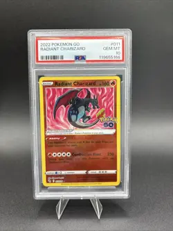 Radiant Charizard 011/078 Pokemon GO PSA 10 GEM MINT Pokemon Card - Image 1
