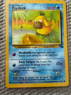 PSYDUCK 53/62 C FOSSIL POKEMON NM/M - Image 1