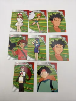 Topps Pokemon Blue Logo Trainer Lot Of 8 (LP) Brock Misty Todd Joy Non Holo - Image 1