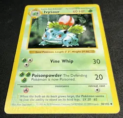 Ivysaur 30/102 Uncommon Shadowless Base Set Vintage 1999 Pokemon TCG - Image 4