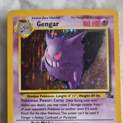 Pokemon Gengar 5/62 Fossil Holo Rare 1999 Stage 2 Psychic 80 HP - Image 2