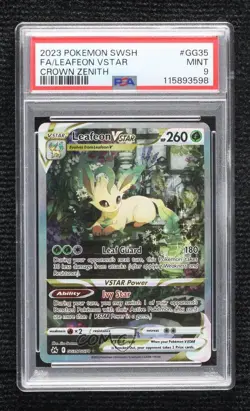 Full Art - Leafeon VSTAR Pokemon Crown Zenith Galarian Gallery PSA 9 MINT - Image 1