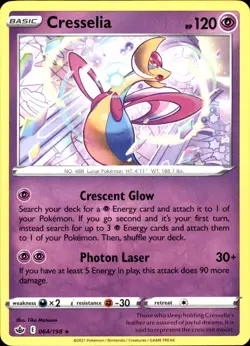 Cresselia 064/198 Rare (Deck Exclusives) - Pokemon SWSH06: Chilling Reign NM - Image 1