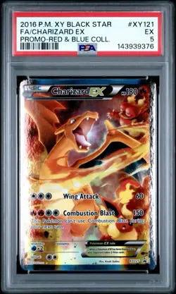 2016 Pokemon XY Black Star Promo Red Blue Collection Charizard EX PSA 5 - Image 1