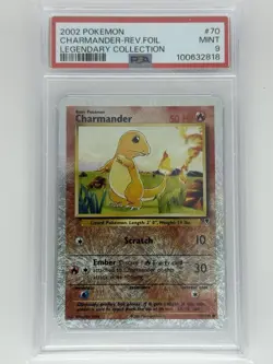 Pokemon Charmander Reverse Holo Legendary Collection 70/110 PSA 9 2002 - Image 1