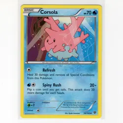 Pokemon TCG Corsola 36/146 XY Base Set Regular Uncommon Card EN-LP 2014 - Image 1