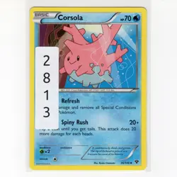 Pokemon TCG Corsola 36/146 XY Base Set Regular Uncommon Card EN-LP 2014 - Image 3
