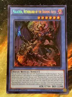 Malacoda Netherlord of The Burning Abyss SECE-EN085 Secret 1st Ed Mint Yugioh! - Image 1
