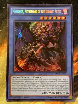 Malacoda Netherlord of The Burning Abyss SECE-EN085 Secret 1st Ed Mint Yugioh! - Image 2