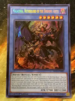 Malacoda Netherlord of The Burning Abyss SECE-EN085 Secret 1st Ed Mint Yugioh! - Image 3