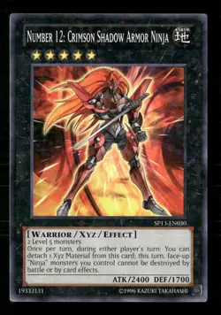 Number 12: Crimson Shadow Armor Ninja #SP13-EN030 Yugioh - Image 1