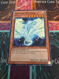 Yugioh Photon Wyvern BP02-EN109 Shatterfoil Rare 1st Edition Near Mint - Image 1