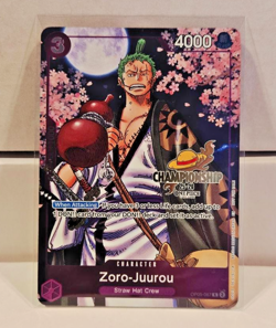 One Piece Zoro-Juurou OP05-067 CS 25-26 Event Pack PROMO CHAMPIONSHIP STAMP - Image 1