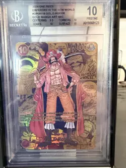 2024 One Piece Emperors In The New World GOL D. ROGER Gold Manga OP09-118 BGS 10 - Image 1