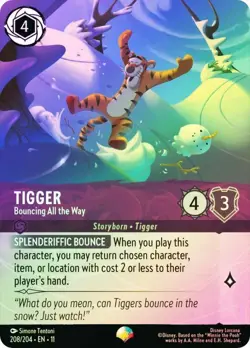 Cold Foil Epic TIGGER BOUNCING ALL THE WAY 1x Rare Disney Lorcana NM - Image 1