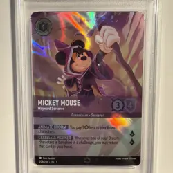 2023 Disney Lorcana EN 1 #208 Mickey Mouse, Wayward Sorcerer - Enchanted PSA 9 - Image 2