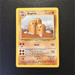 Pokemon Dugtrio 19/102 Base Set Rare non holo Wizards of the coast Card LP - Image 1
