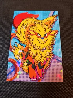 Pokemon Arcanine Cracked Ice Holo Team Rocket Card Database Set Peru - Image 1